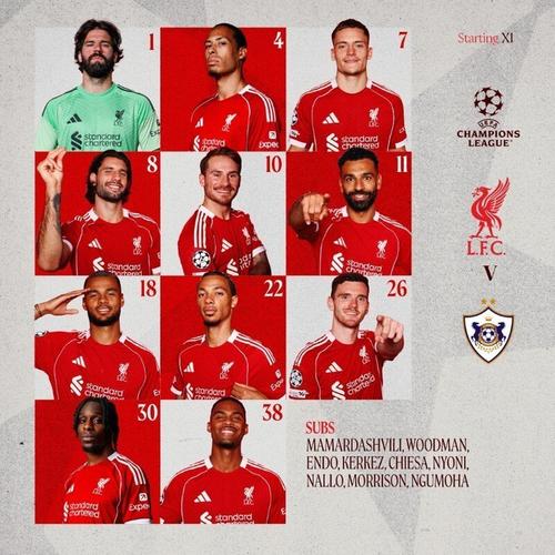 剑南春首发-利物浦vs纽卡：维尔茨、萨拉赫、科纳特出战